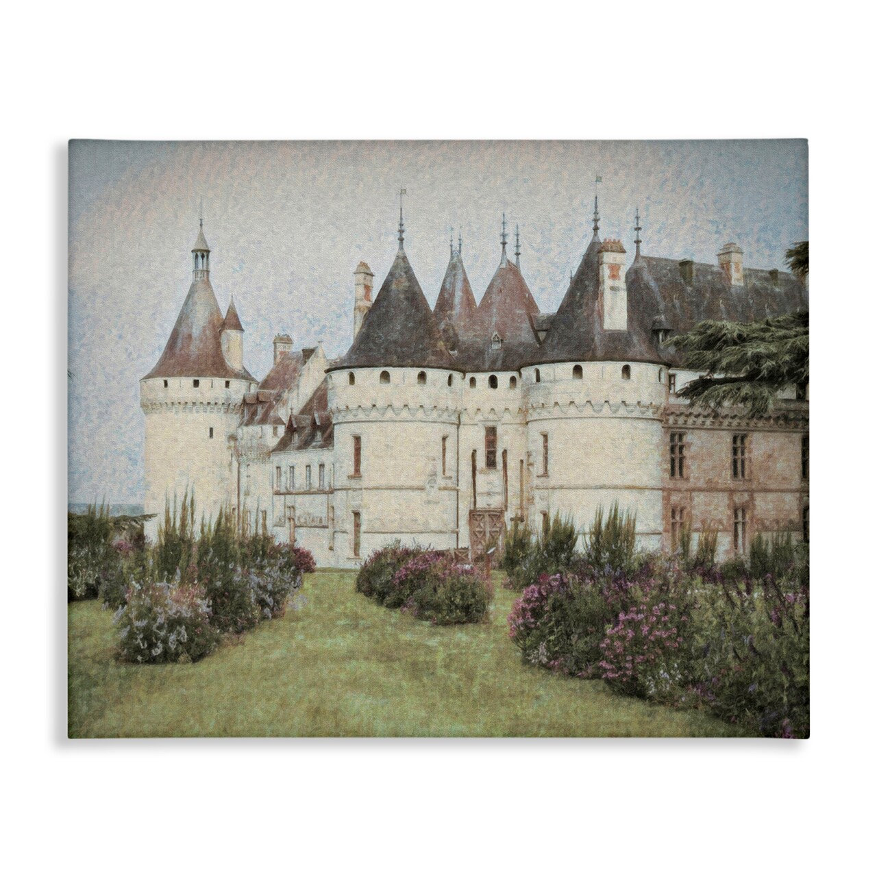 Stupell Industries French Castle Landmark Canvas Wall Art Design by Graffi*tee Studios